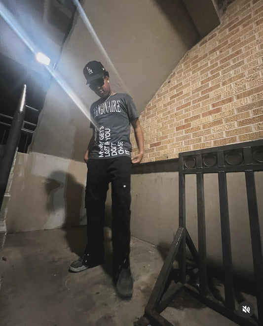 Global Motto Tee Grey and White