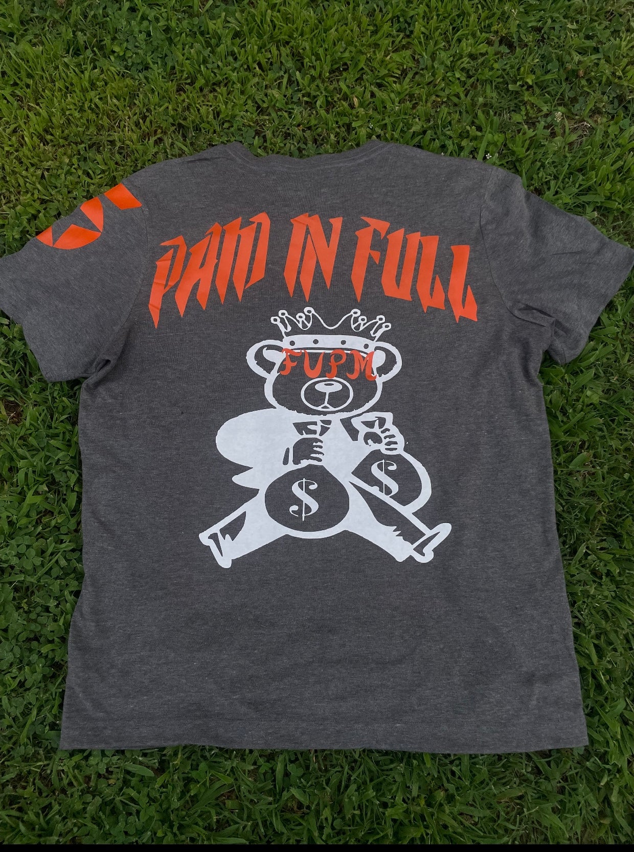 Paid In Full Grey and White Tee